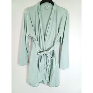 Lake Brand Peruvian Pima Cotton Robe Striped Large Coastal Grandmother Lounge